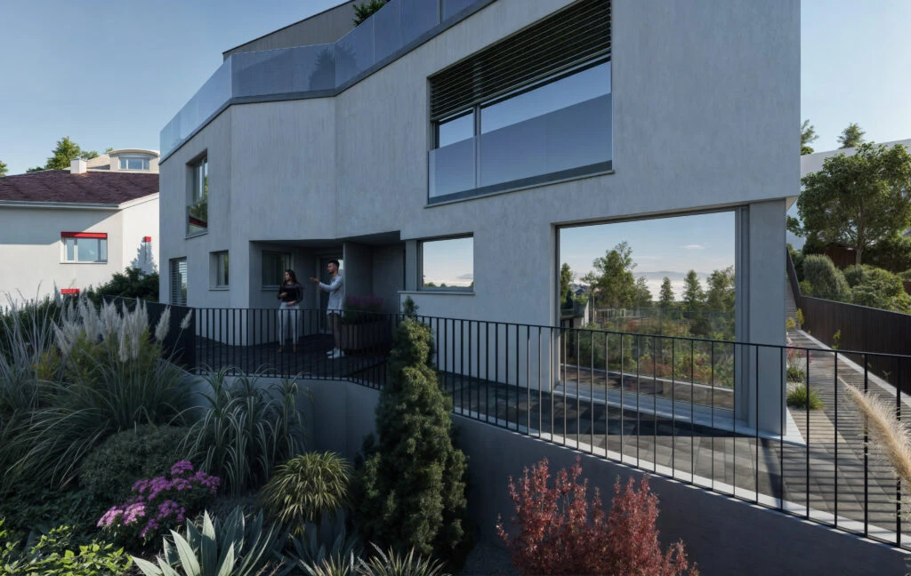 Dwa budynki bliźniacze Grellingen, Szwajcaria