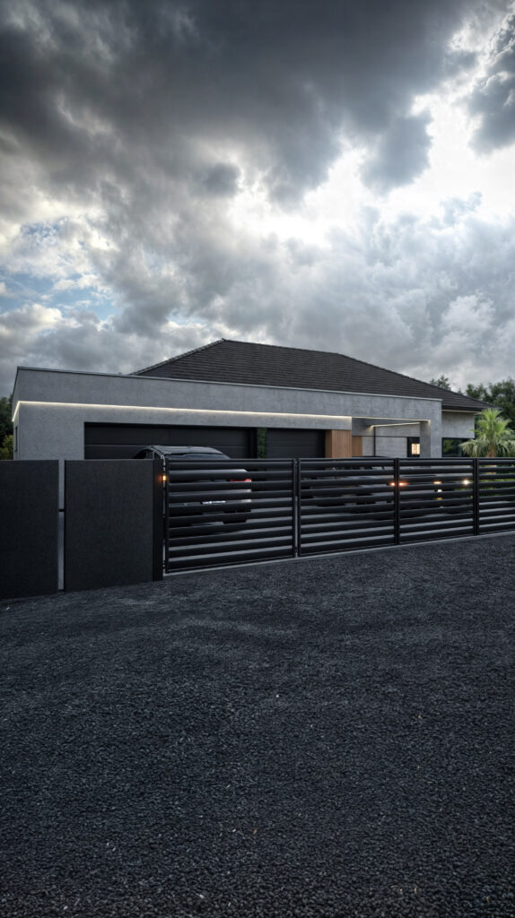 Koncepcja elewacji domu z tarasem Dąbrowa Górnicza, Polska