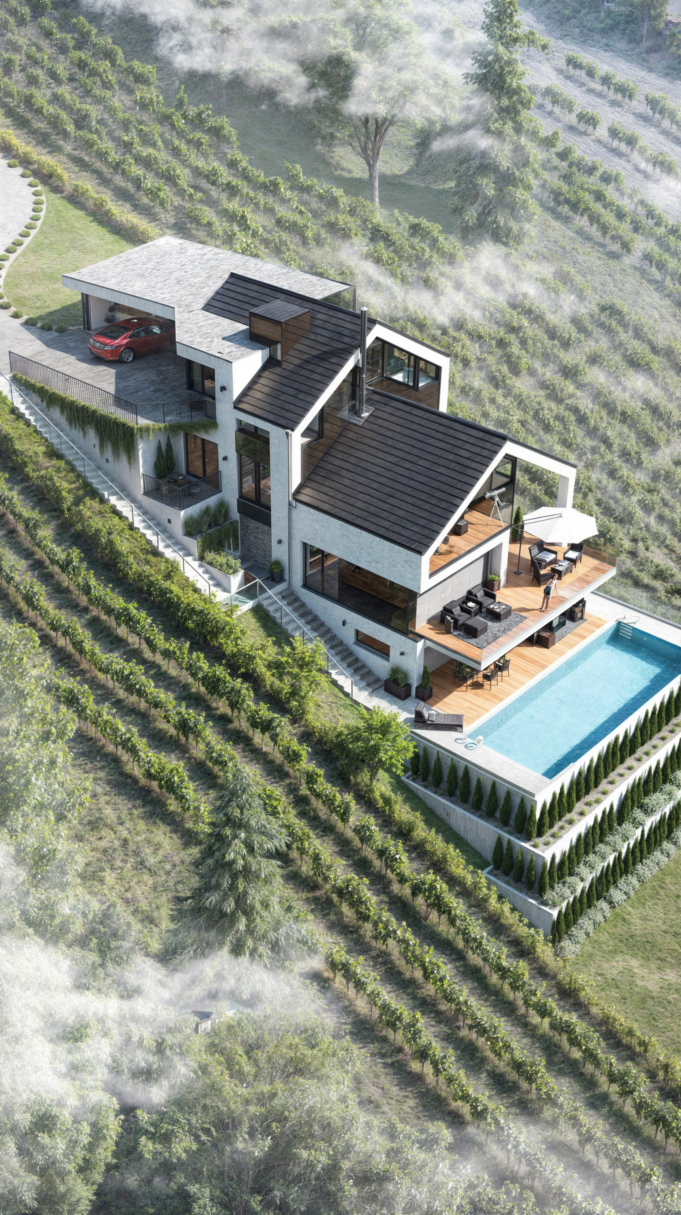 Dom z basenem Muttenz – Zonfrilli, Szwajcaria