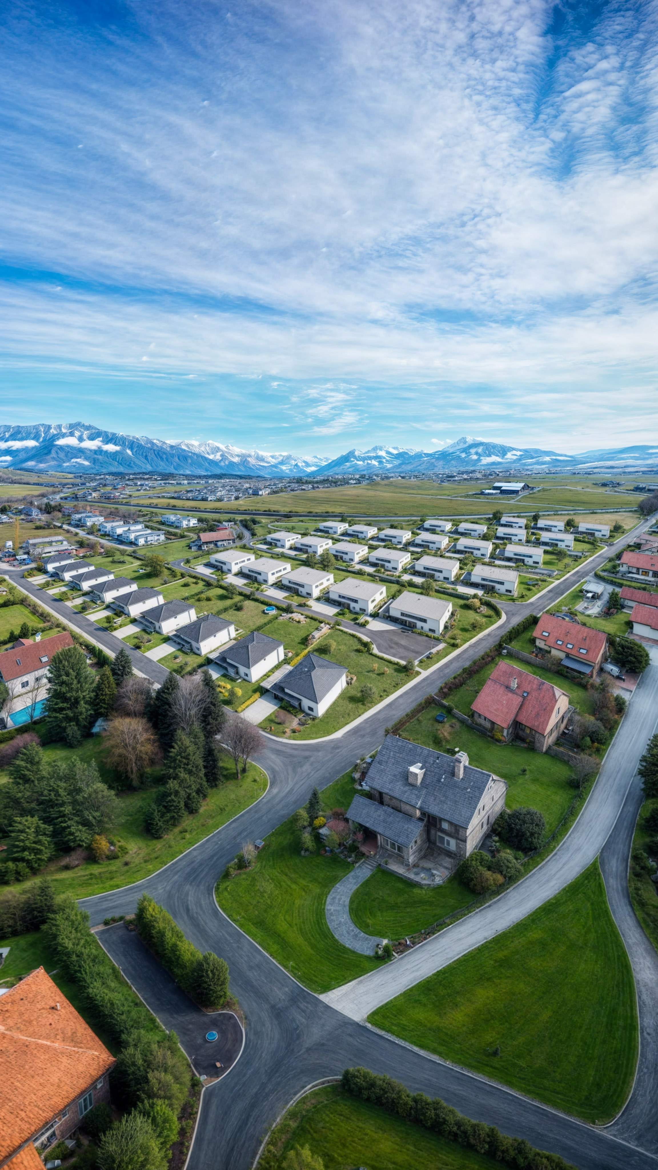 Duży kompleks domów Bulle, Szwajcaria