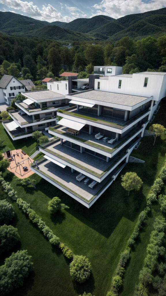 Apartamentowce z tarasami Rümlingen, Szwajcaria